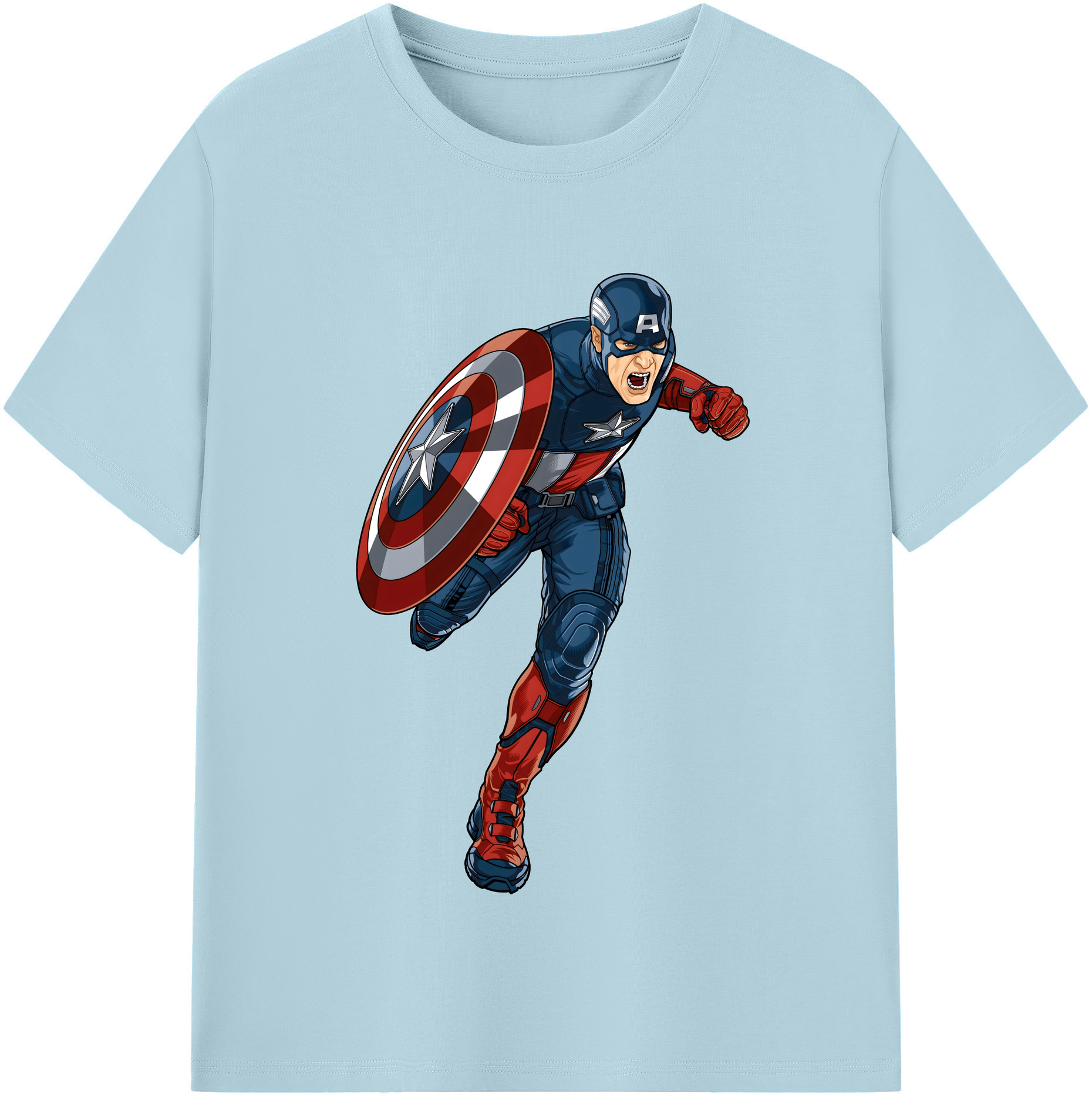 （画像用） アベンジャーズ The Avengers 綿100％半袖Tシャツ（フロントプリント）